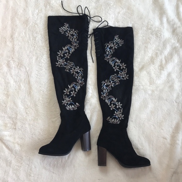 Red Dress Boutique Shoes - NWOT Red Dress Boutique Over the Knee Heeled Boots